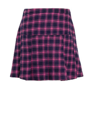 geruite rok roze/blauw