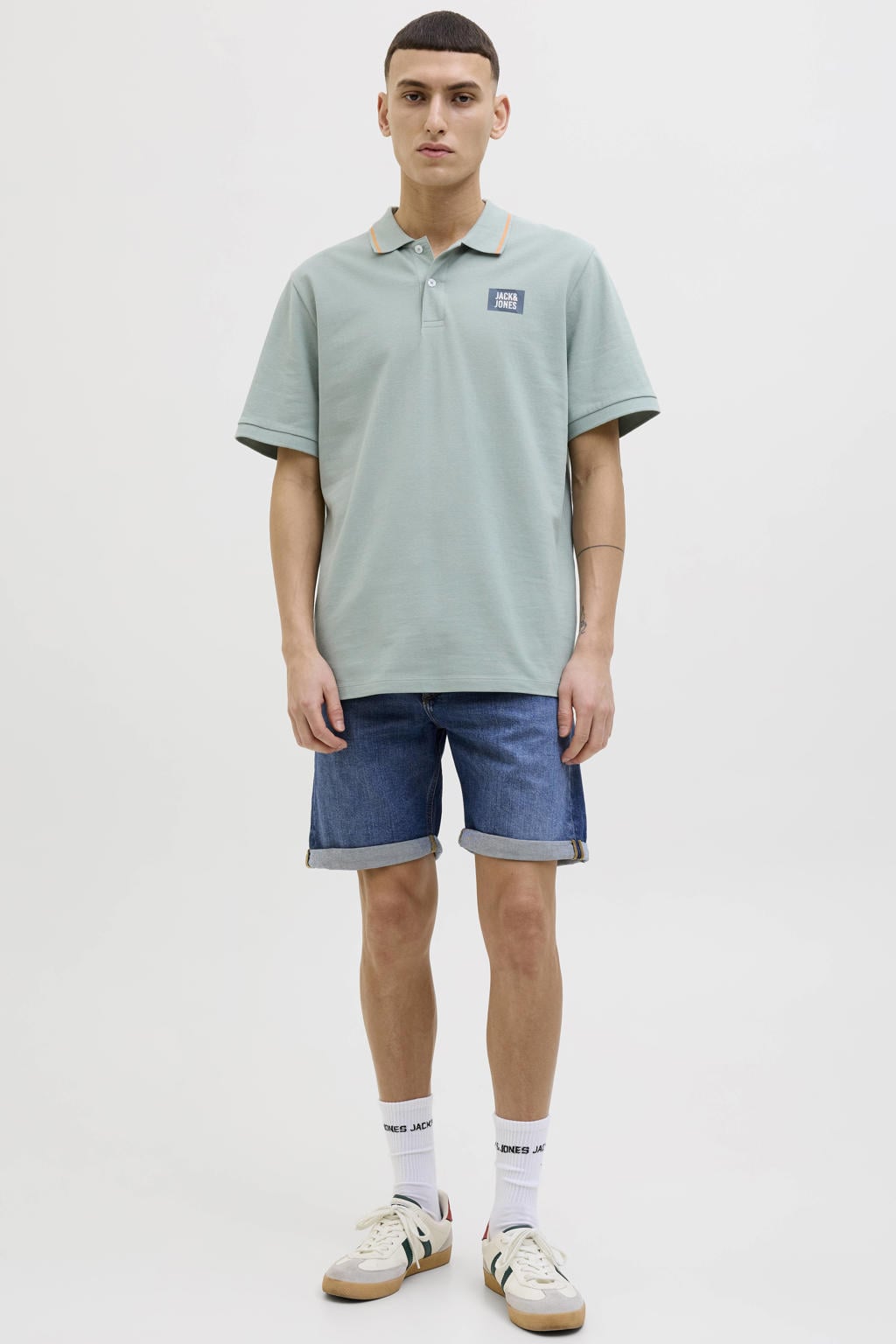 JACK & JONES JEANS INTELLIGENCE denim regular short JJIRICK JJIEVAN medium blue