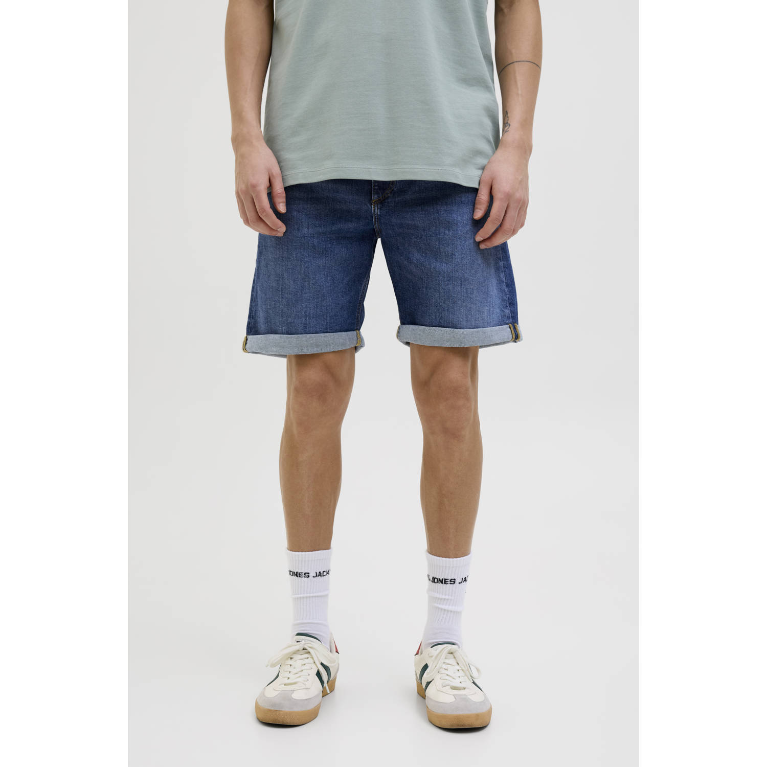 JACK & JONES JEANS INTELLIGENCE denim regular short JJIRICK JJIEVAN medium blue