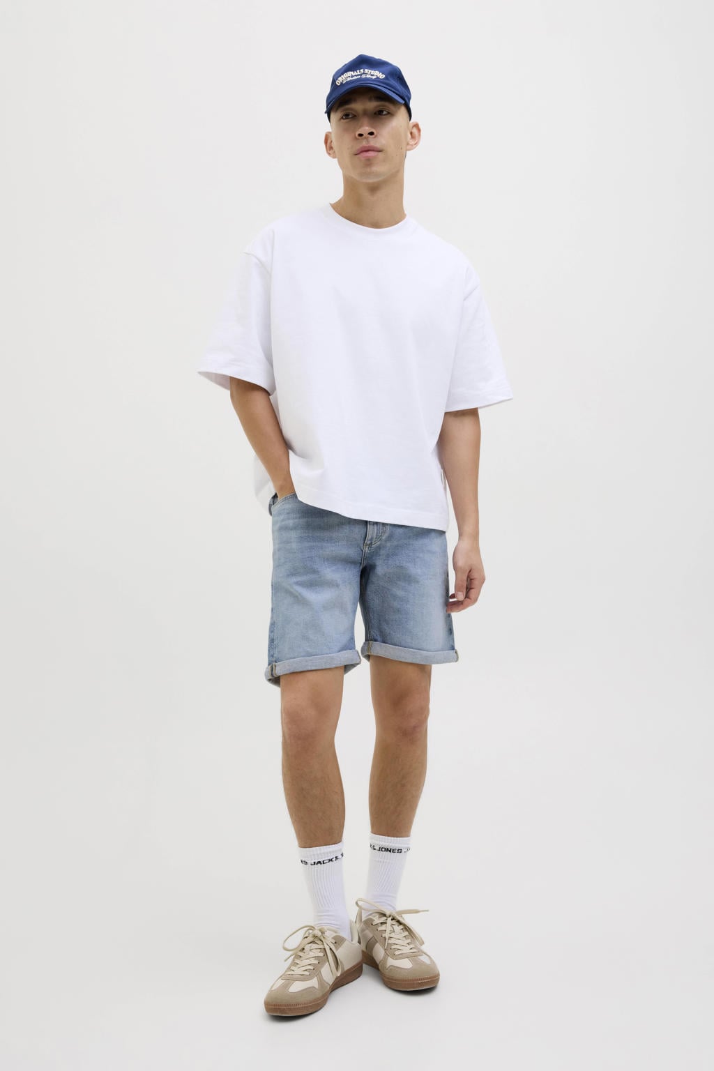 JACK & JONES JEANS INTELLIGENCE regular fit denim short - blue denim