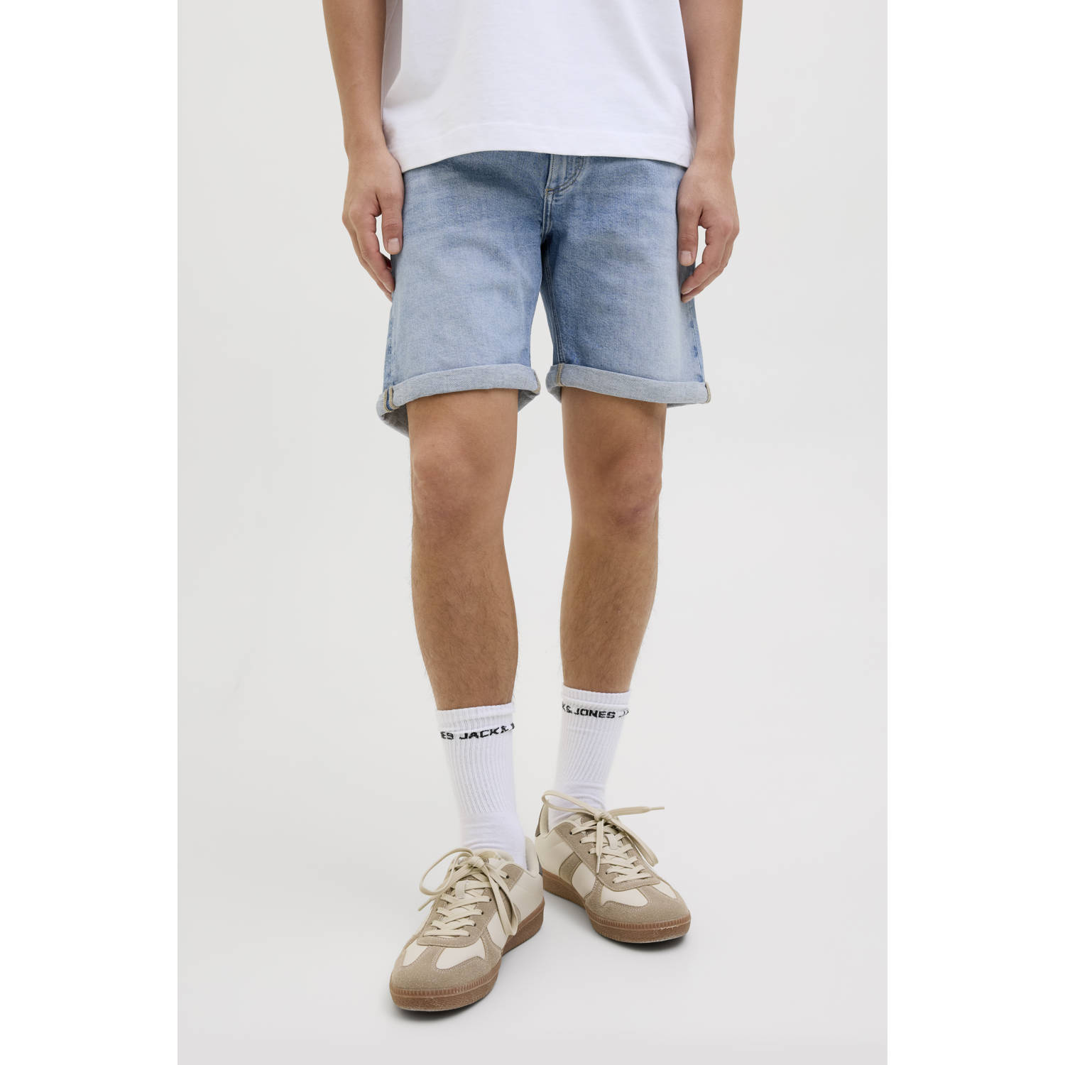 JACK & JONES JEANS INTELLIGENCE denim regular short JJIRICK JJIEVAN light blue