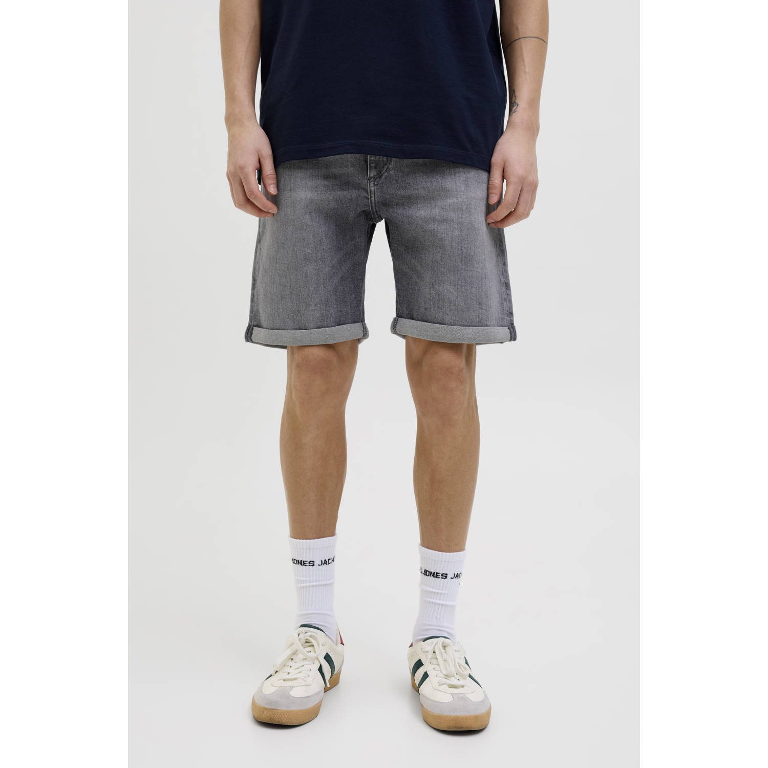 JACK & JONES JEANS INTELLIGENCE denim regular short JJIRICK JJIEVAN grey