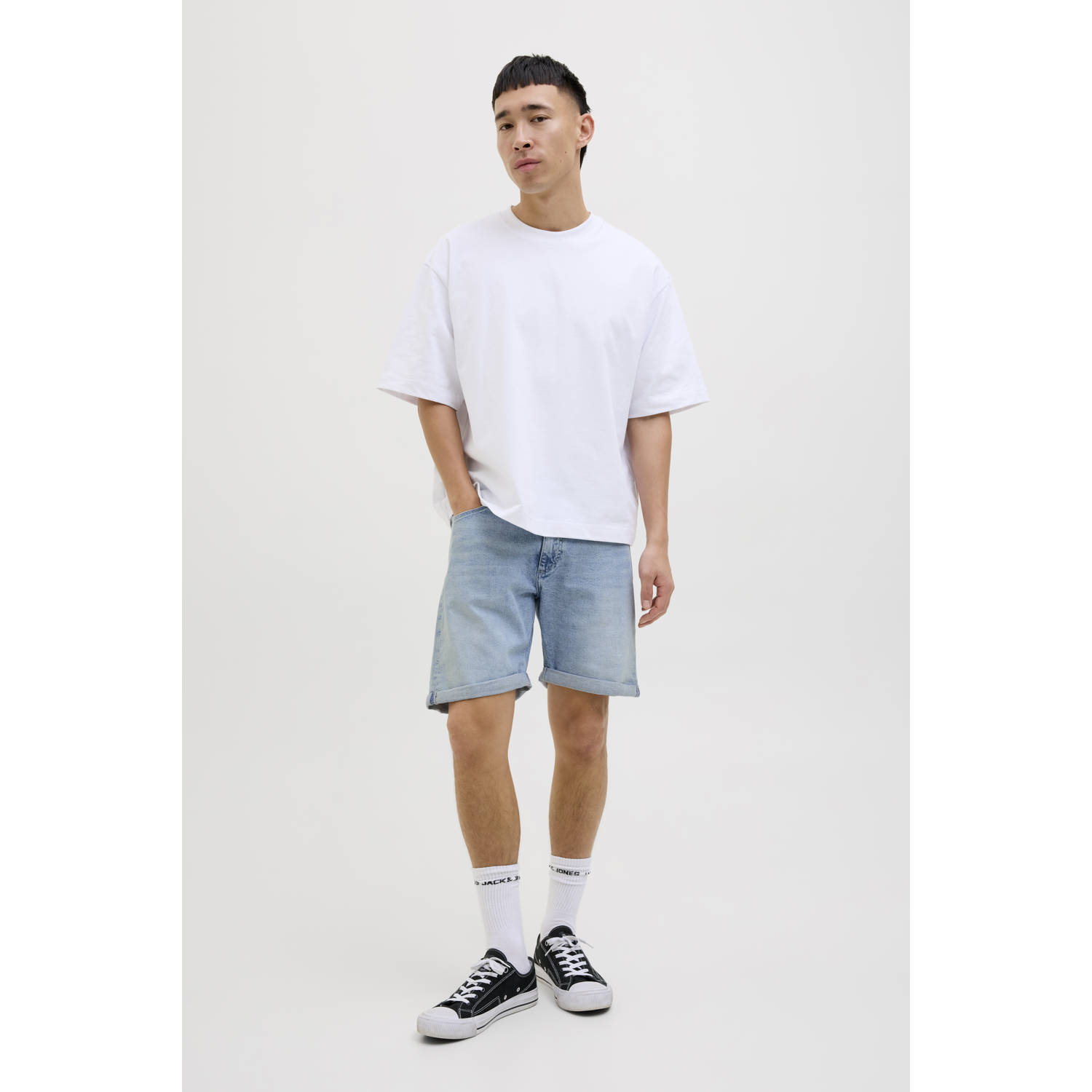 JACK & JONES JEANS INTELLIGENCE denim regular short JJIRICK JJIEVAN light blue