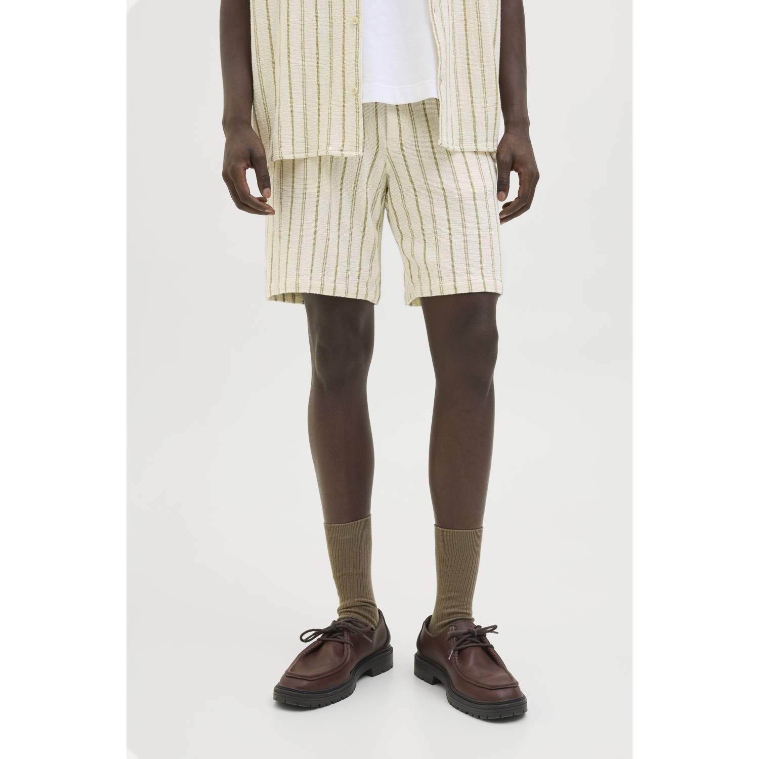 Jack & jones Regular fit korte broek met structuurmotief model 'JAIDEN COBA'