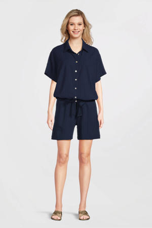 high waist casual short donkerblauw