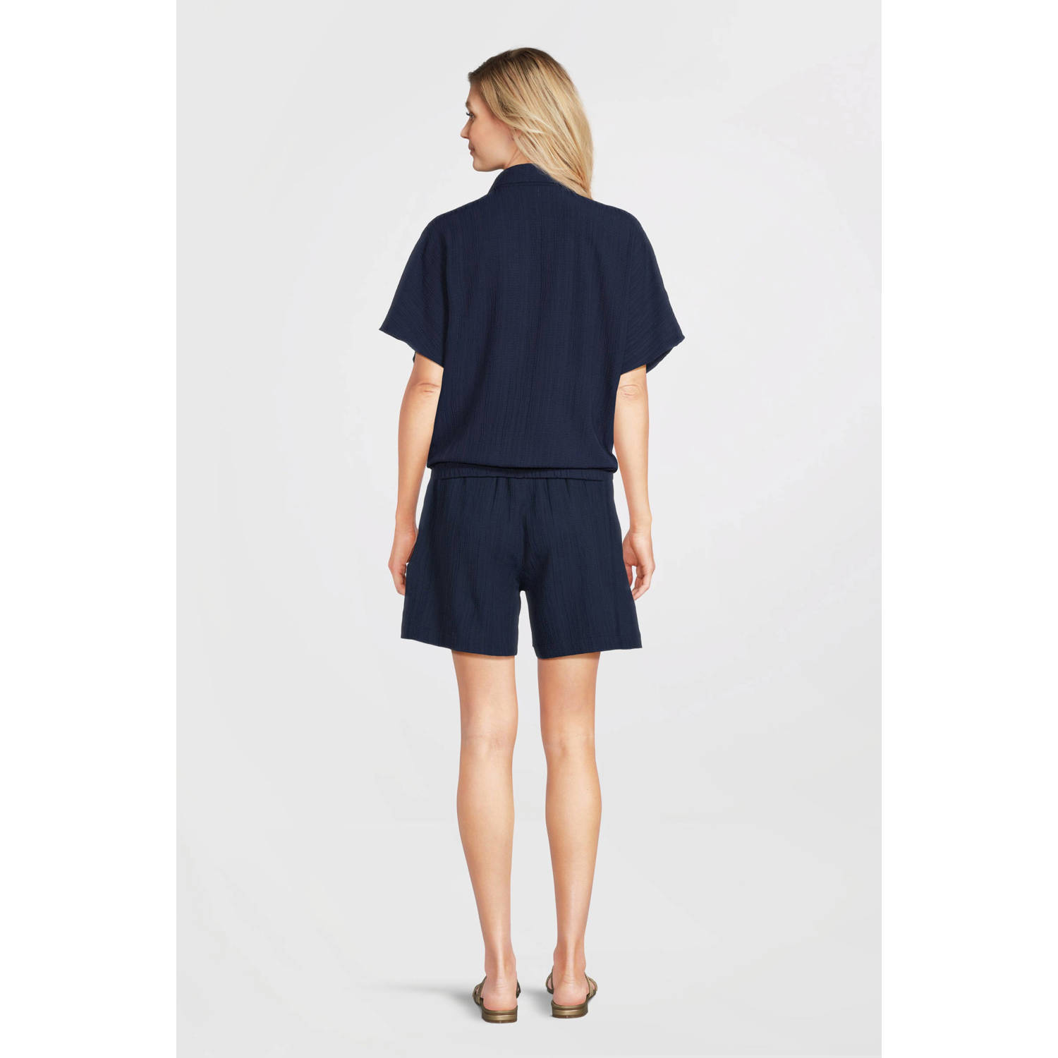 Tramontana high waist casual short donkerblauw