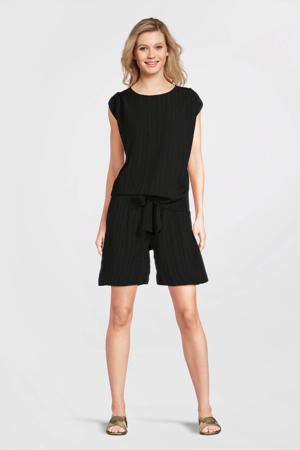 high waist casual short zwart