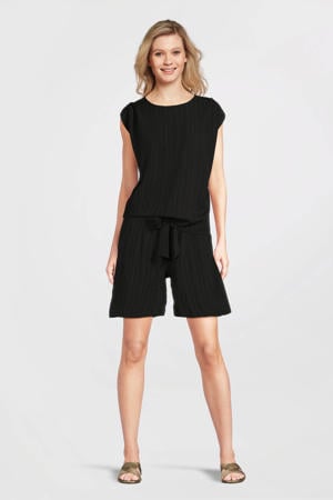 high waist casual short zwart