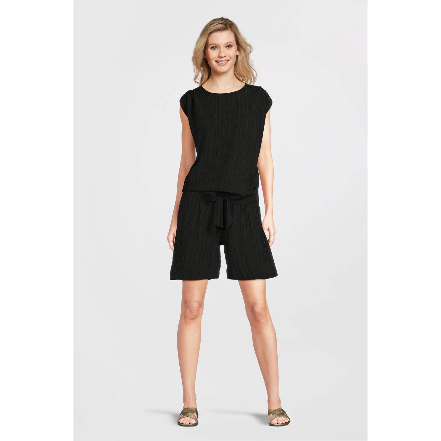 Tramontana high waist casual short zwart