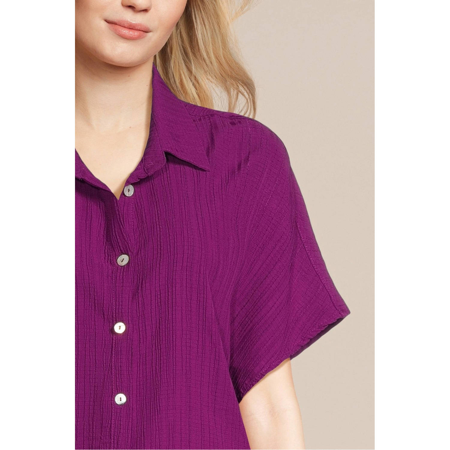 Tramontana high waist casual short violet