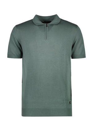 gebreide polo RYSSAM donkergroen