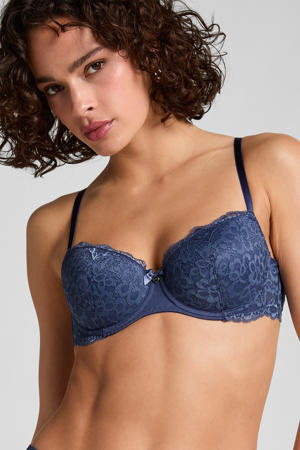 voorgevormde beugelbh Marine donkerblauw