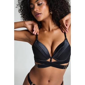 voorgevormde longline push-up bh Colette zwart