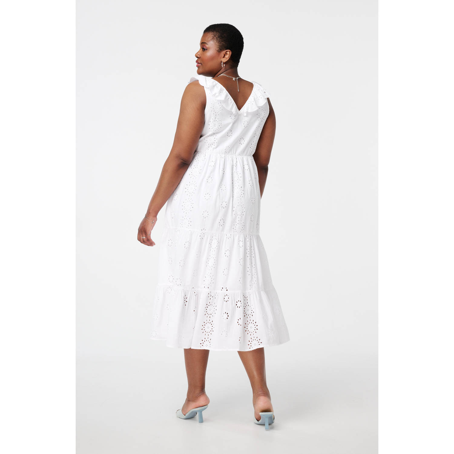 MS Mode zomerjurk broderie wit