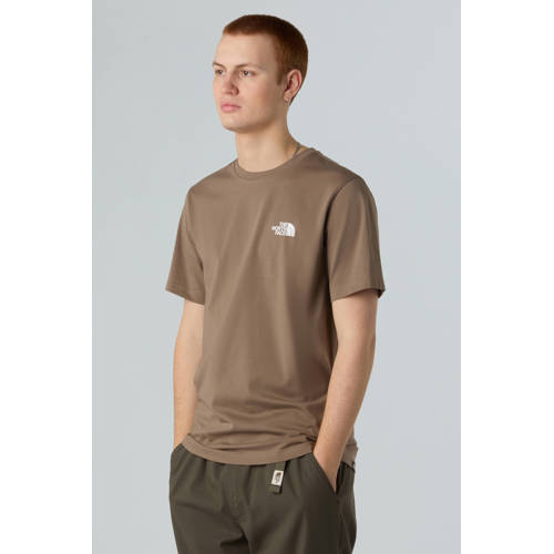 The North Face T-shirt Simple Dome lichtbruin afbeelding