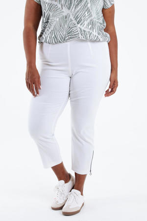 aansluitend regular waist broek wit