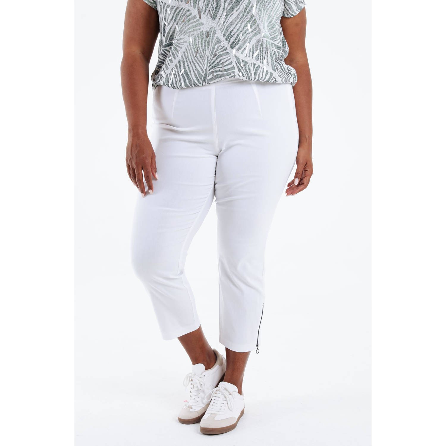 Paprika aansluitend regular waist broek wit