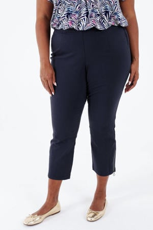 aansluitend regular waist broek marine