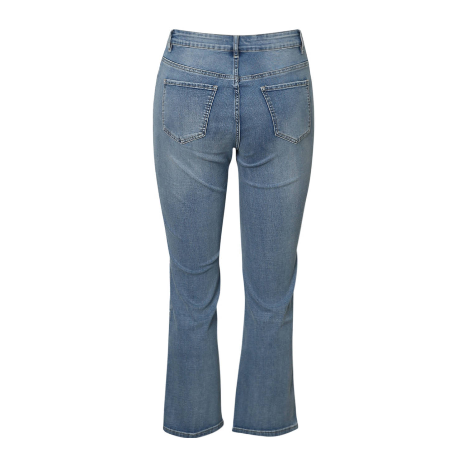 Paprika high waist straight leg jeans medium blue denim