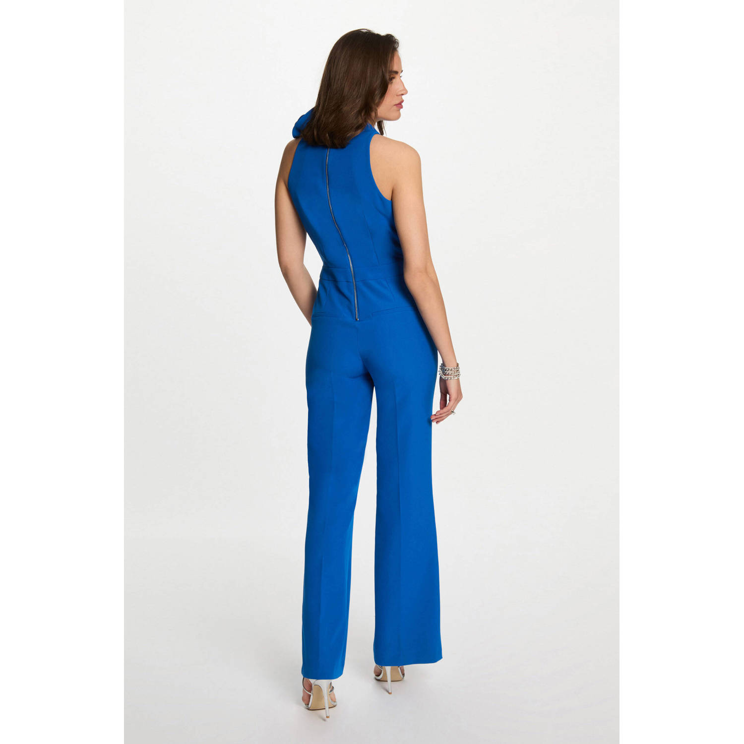Morgan blauw straight jumpsuit
