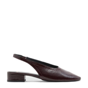   leren slingback loafers bordeaux