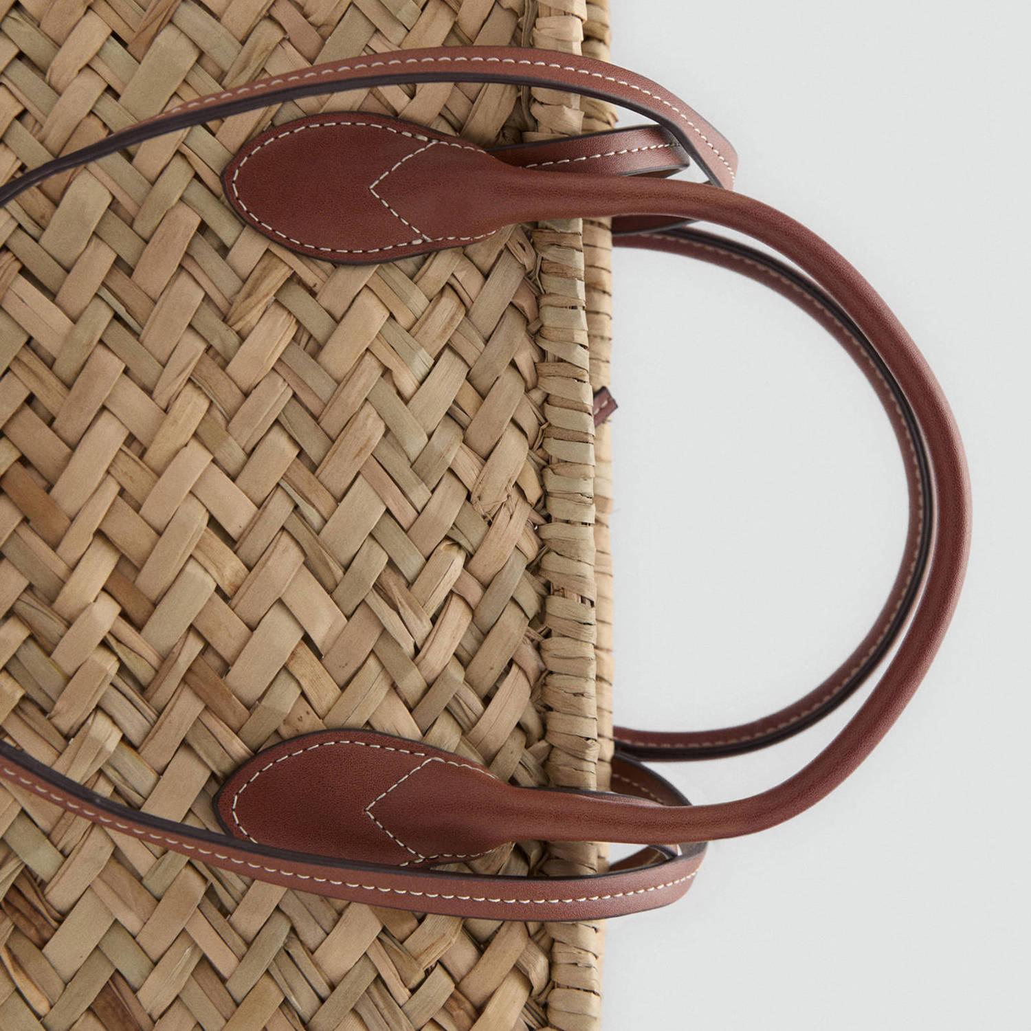 Mango shopper naturel bruin