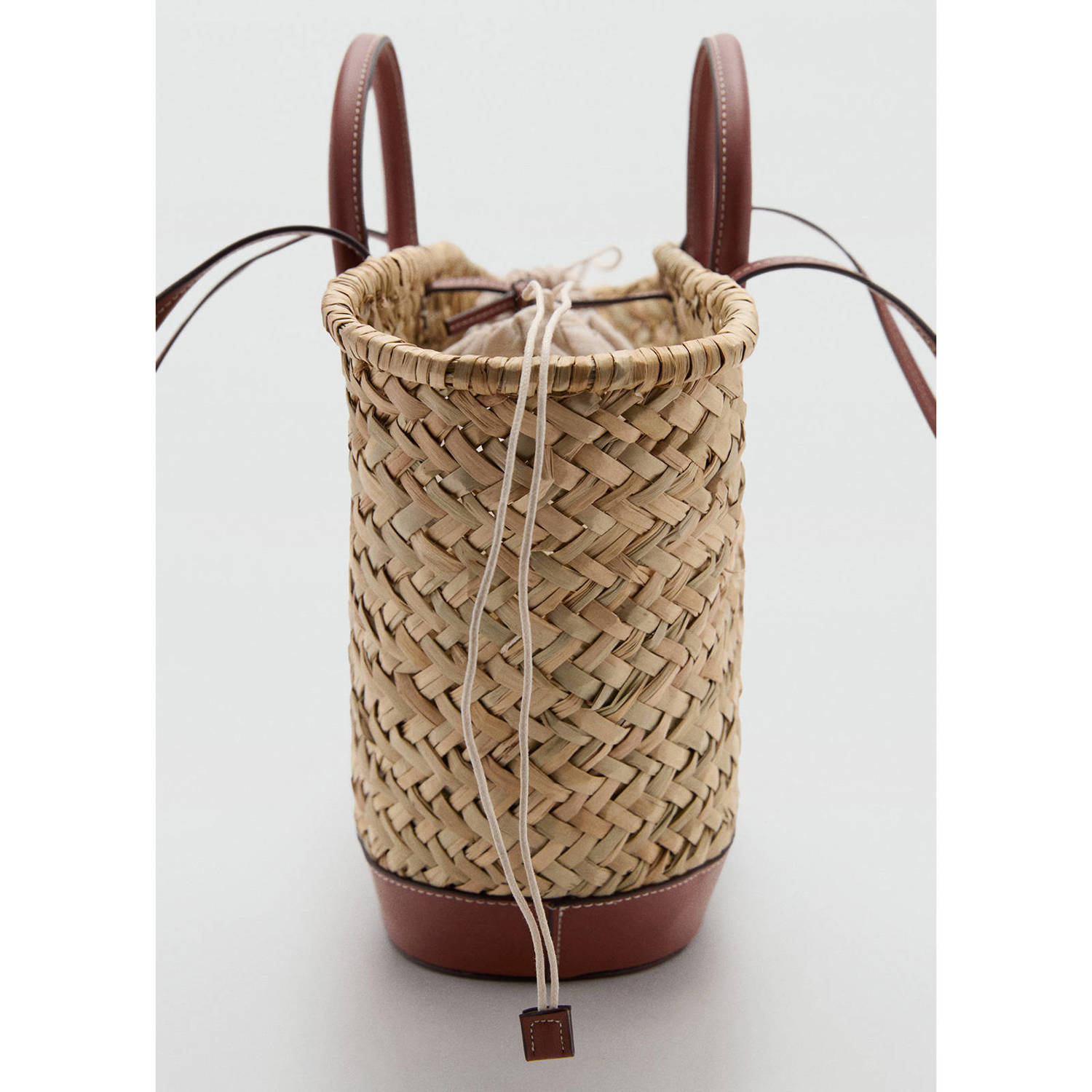 Mango shopper naturel bruin