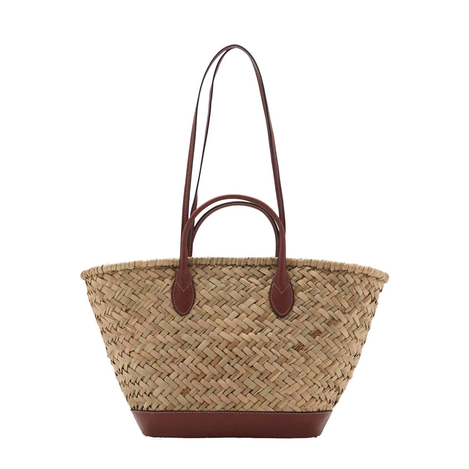 Mango shopper naturel bruin