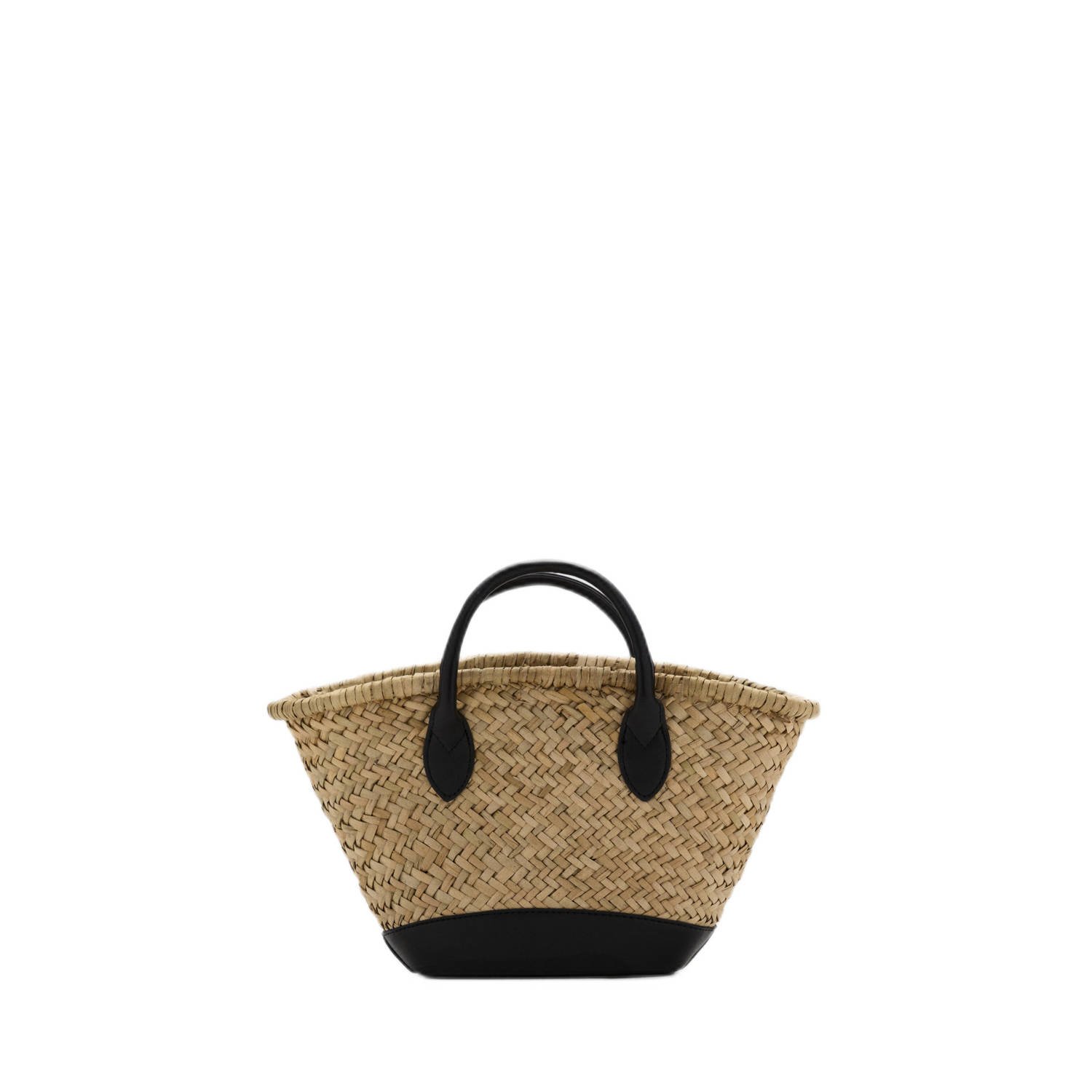 Mango mini shopper naturel zwart