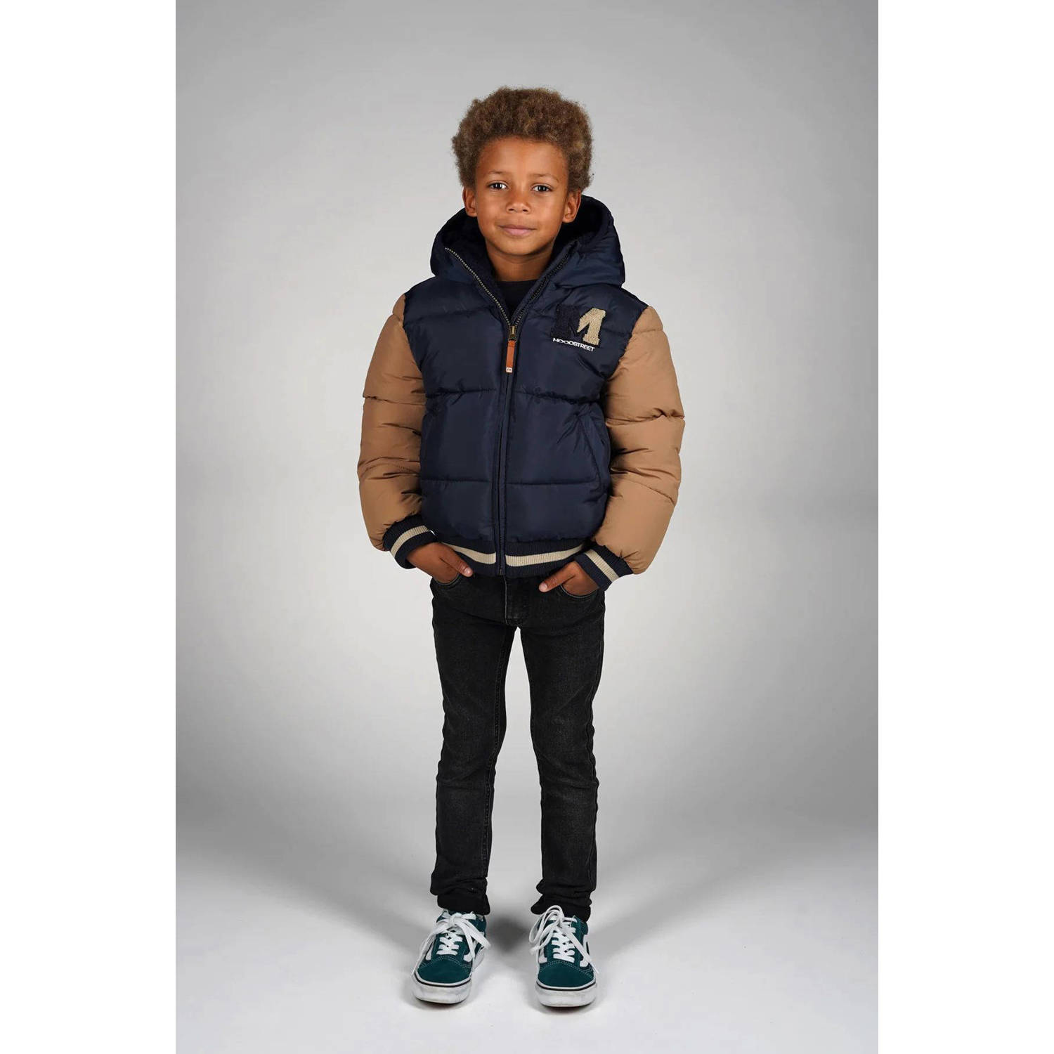 Moodstreet gewatteerde jas blauw