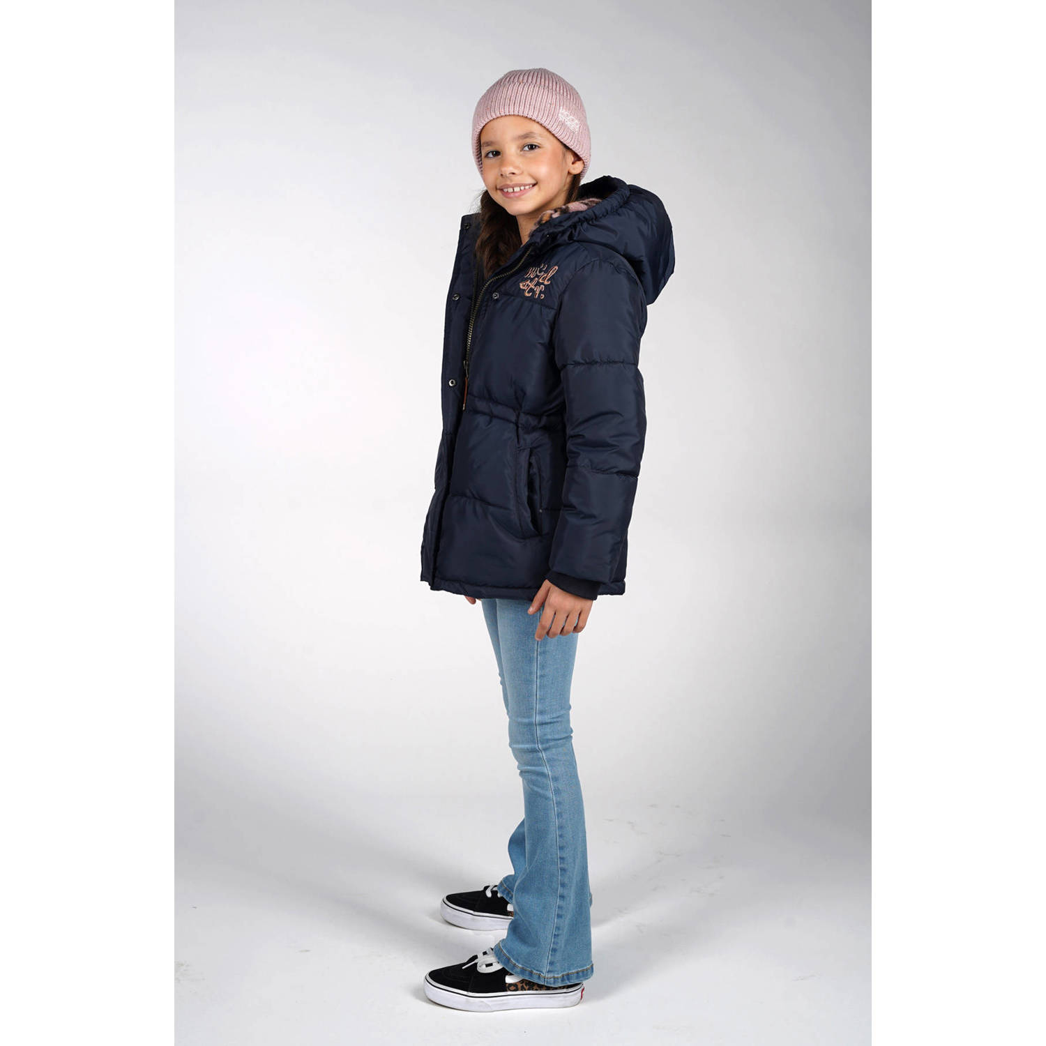 Moodstreet gewatteerde jas donkerblauw