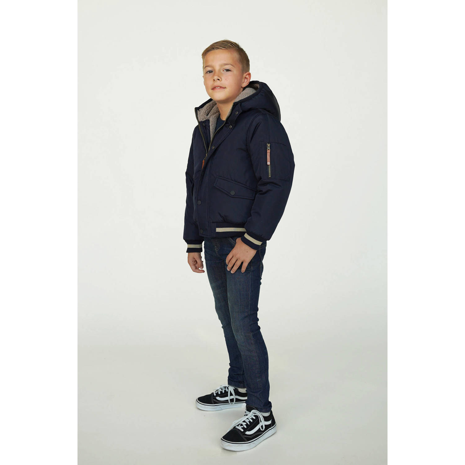 Moodstreet winterjas donkerblauw
