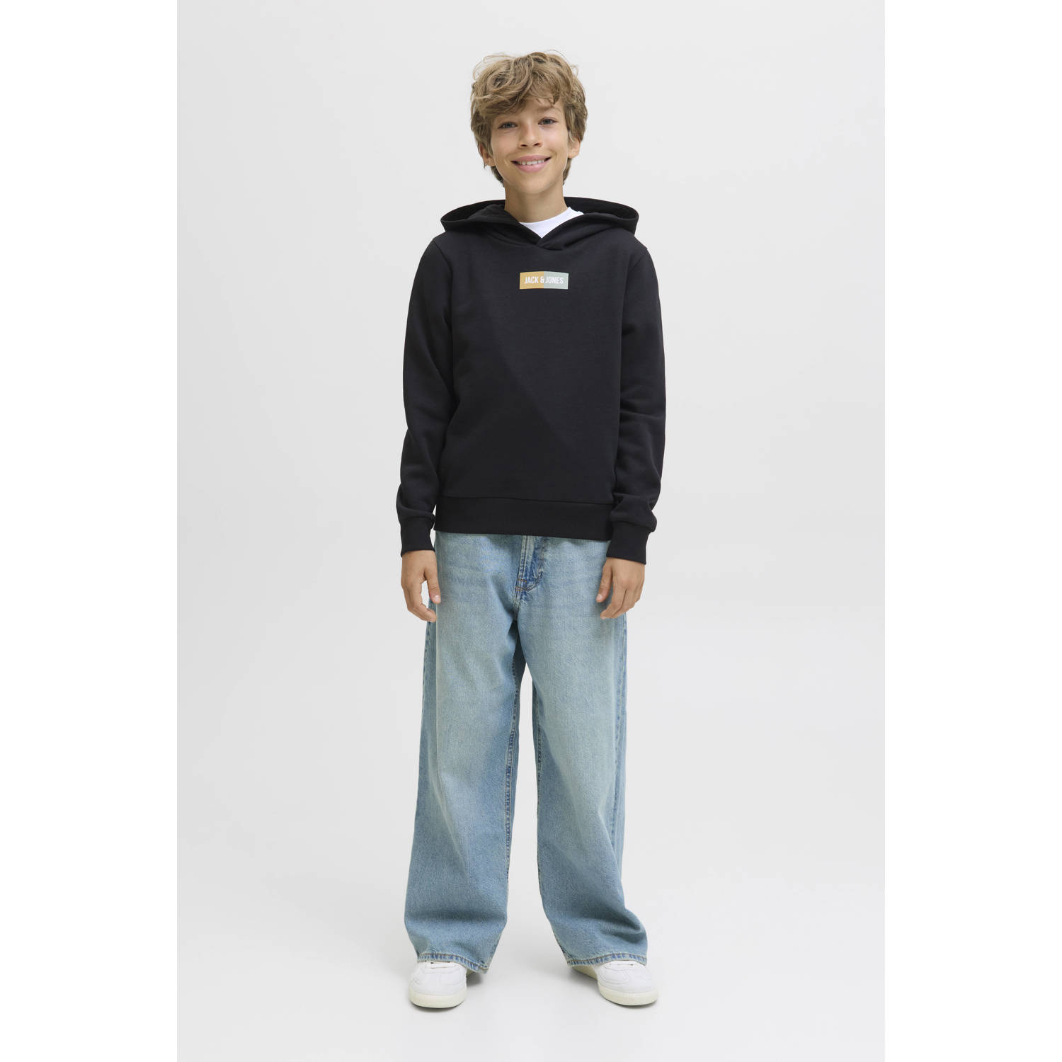 JACK & JONES JUNIOR hoodie zwart