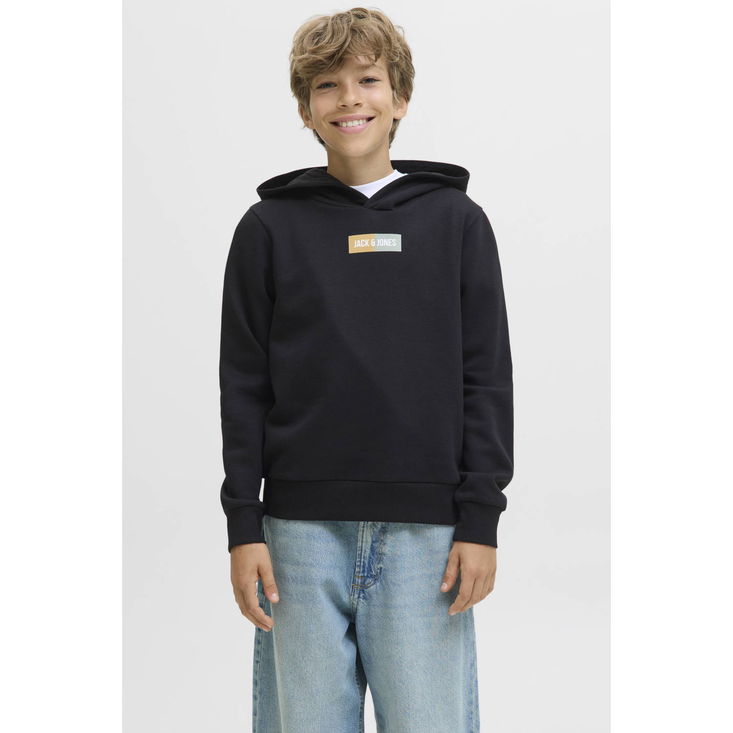 JACK & JONES JUNIOR hoodie zwart