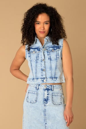denim gilet light blue denim