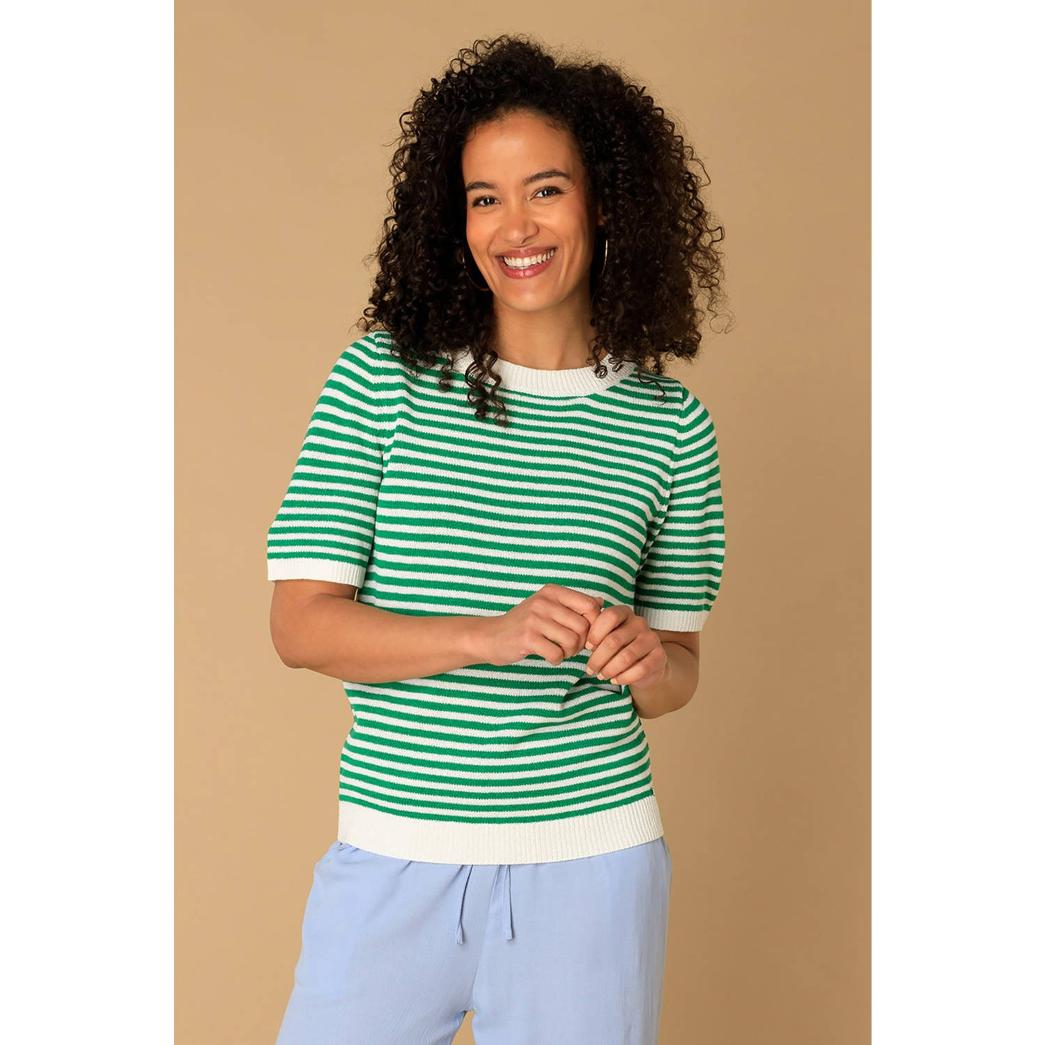 Ivy Beau top groen fijn gebreid