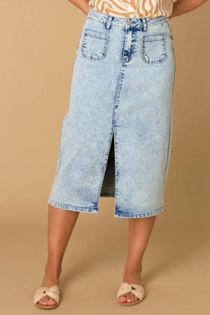 denim spijkerrok light blue denim