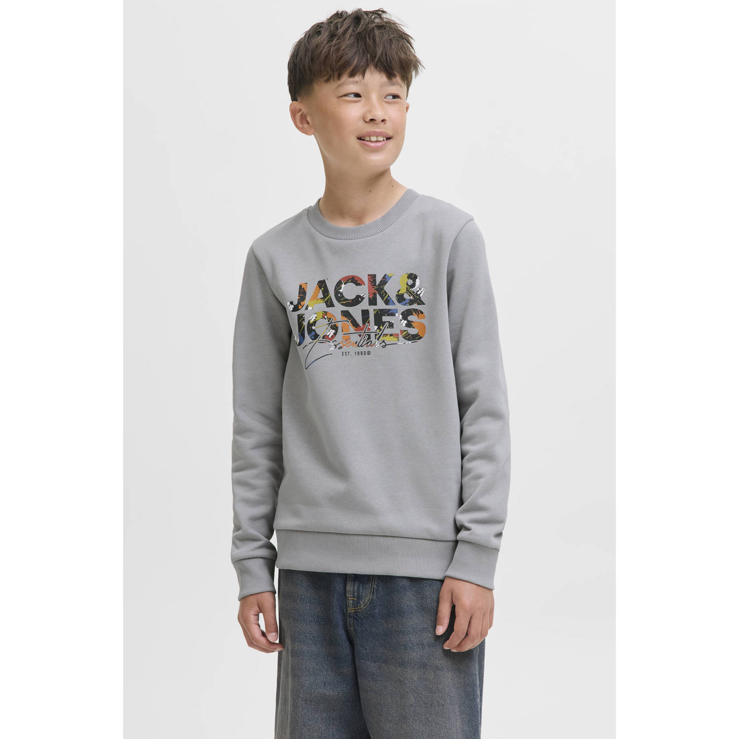 JACK & JONES JUNIOR sweater grijs