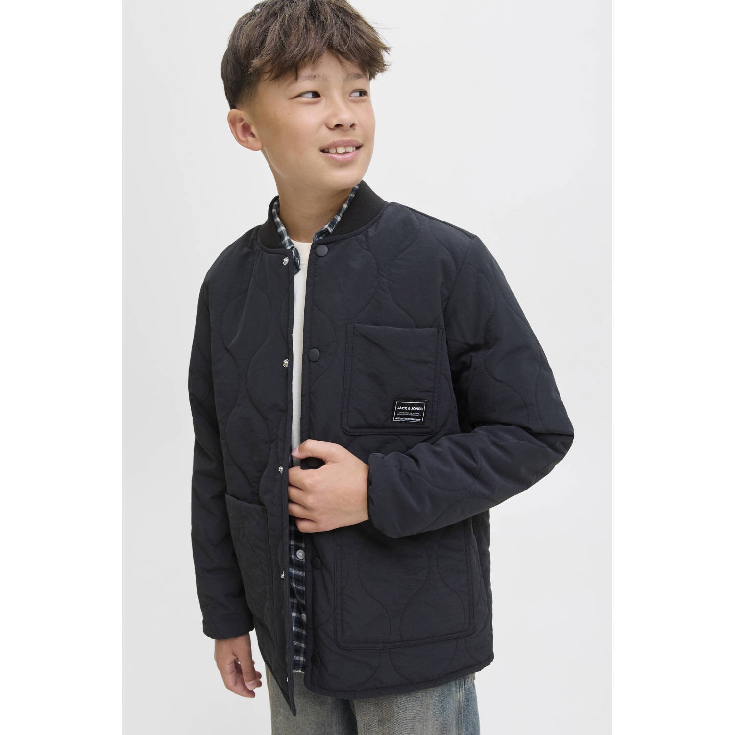 JACK & JONES JUNIOR tussenjas zwart