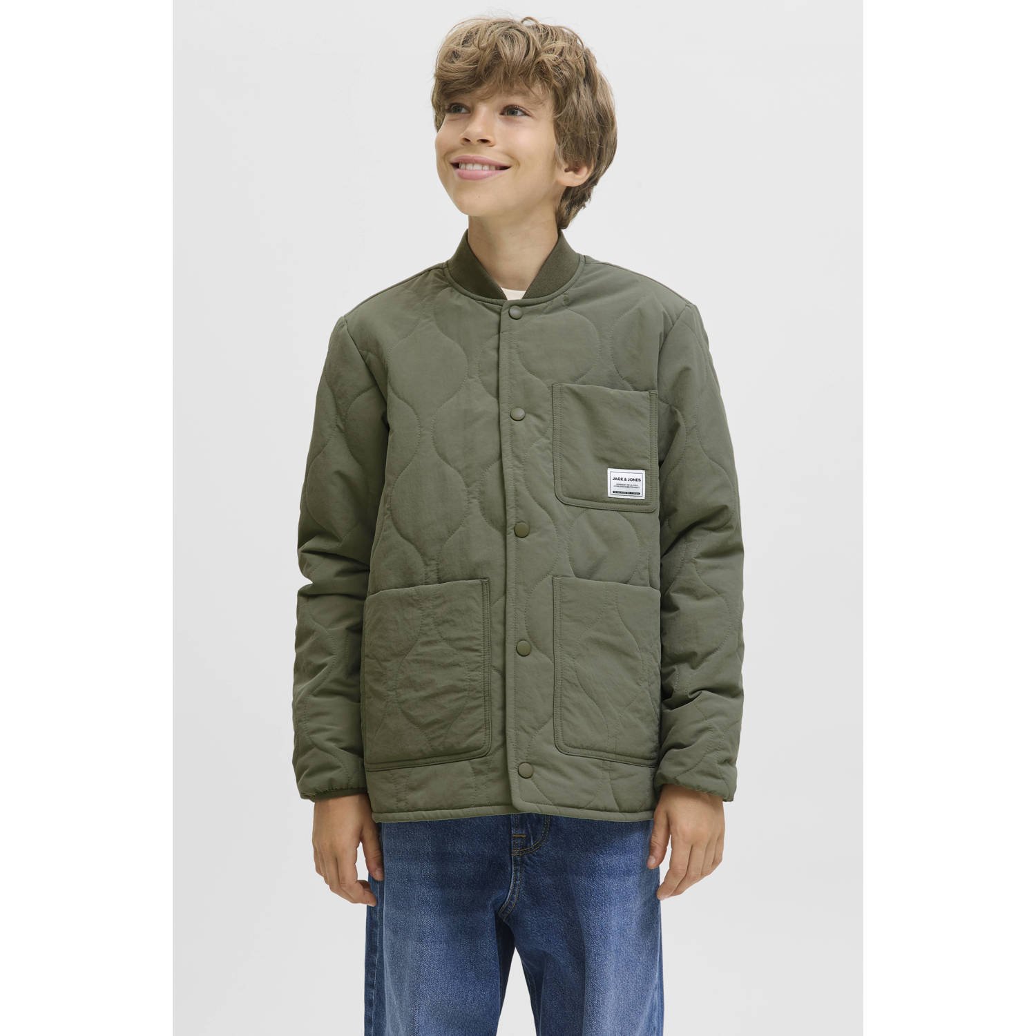 JACK & JONES JUNIOR tussenjas olijfgroen