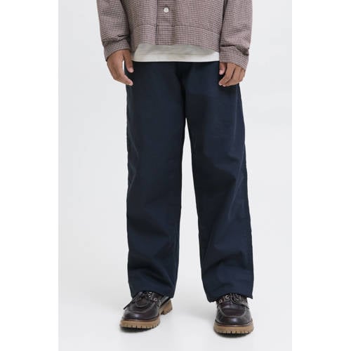JACK & JONES JUNIOR wide leg casual broek donkerblauw afbeelding