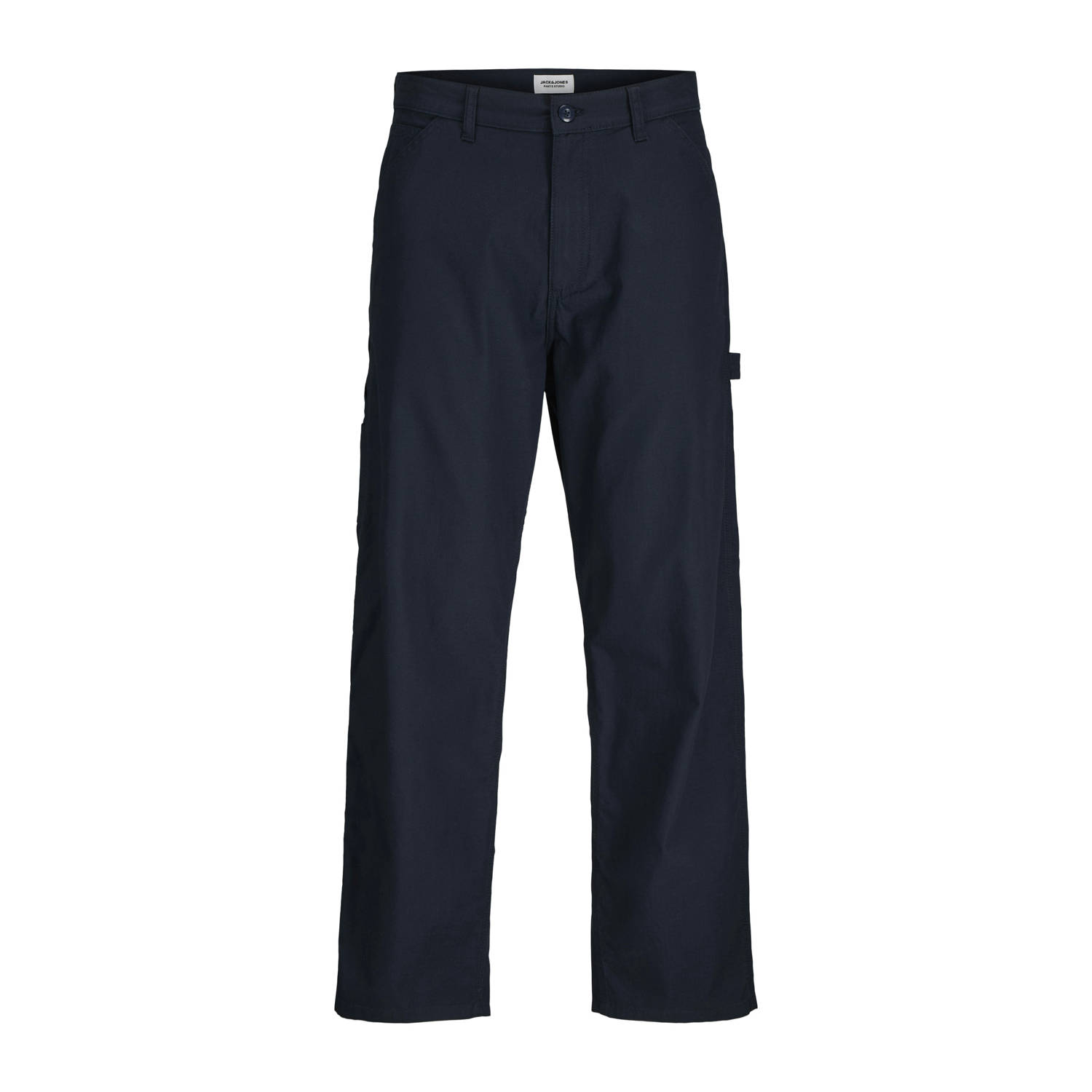 JACK & JONES JUNIOR wide leg casual broek donkerblauw