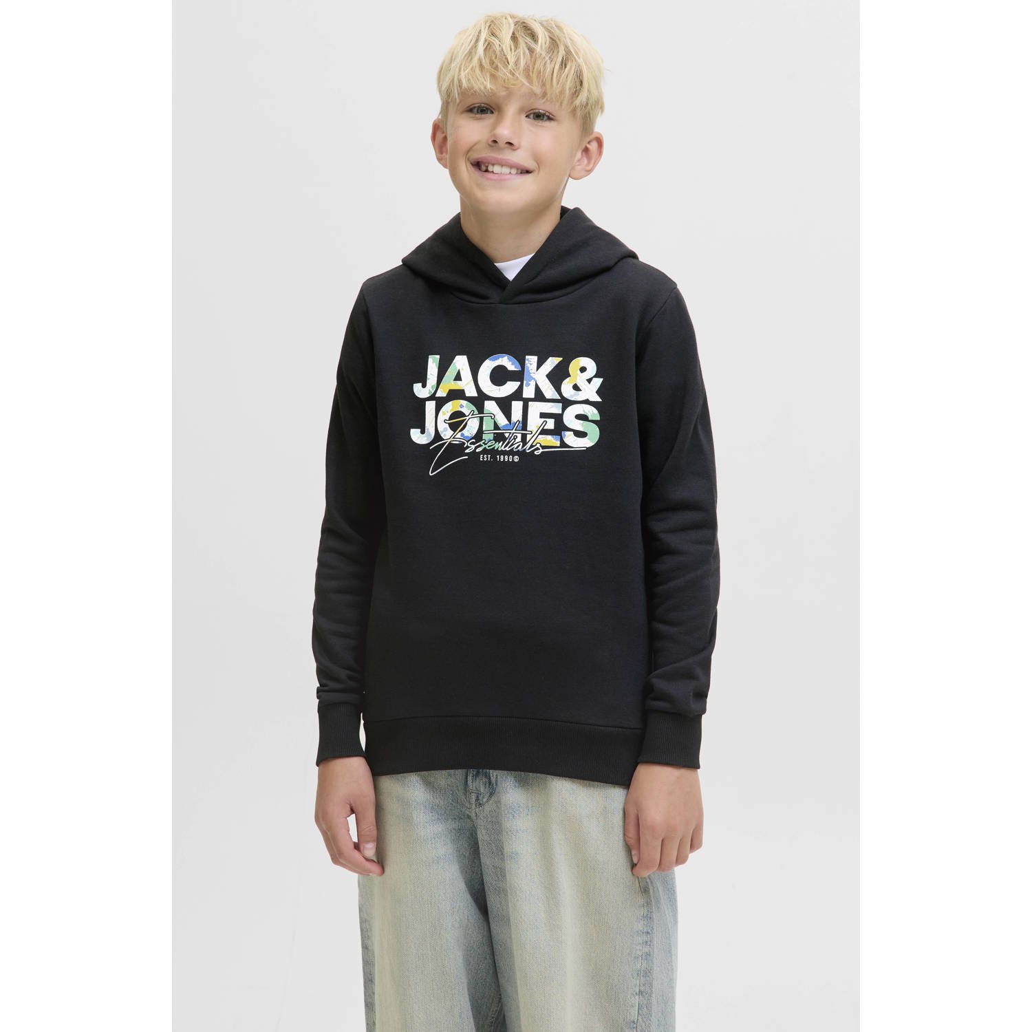 JACK & JONES JUNIOR hoodie zwart