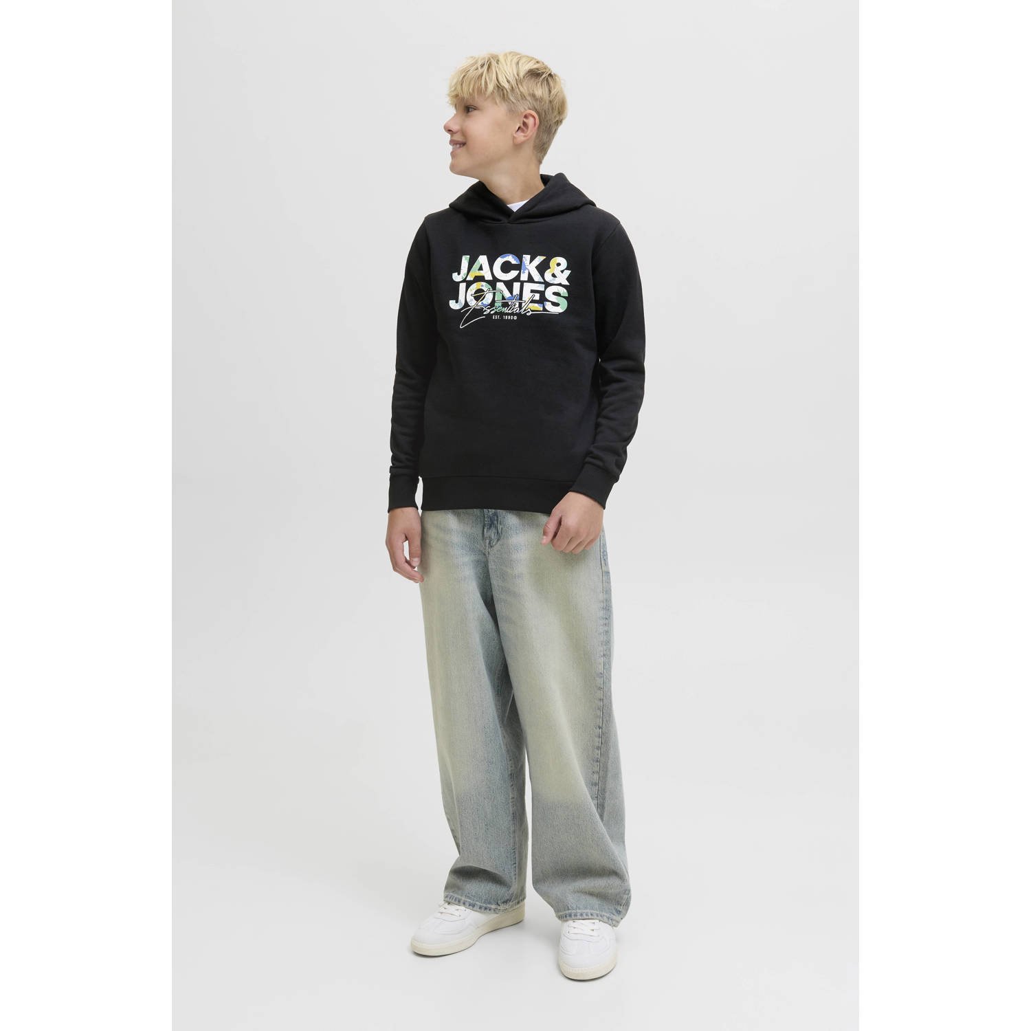 JACK & JONES JUNIOR hoodie zwart