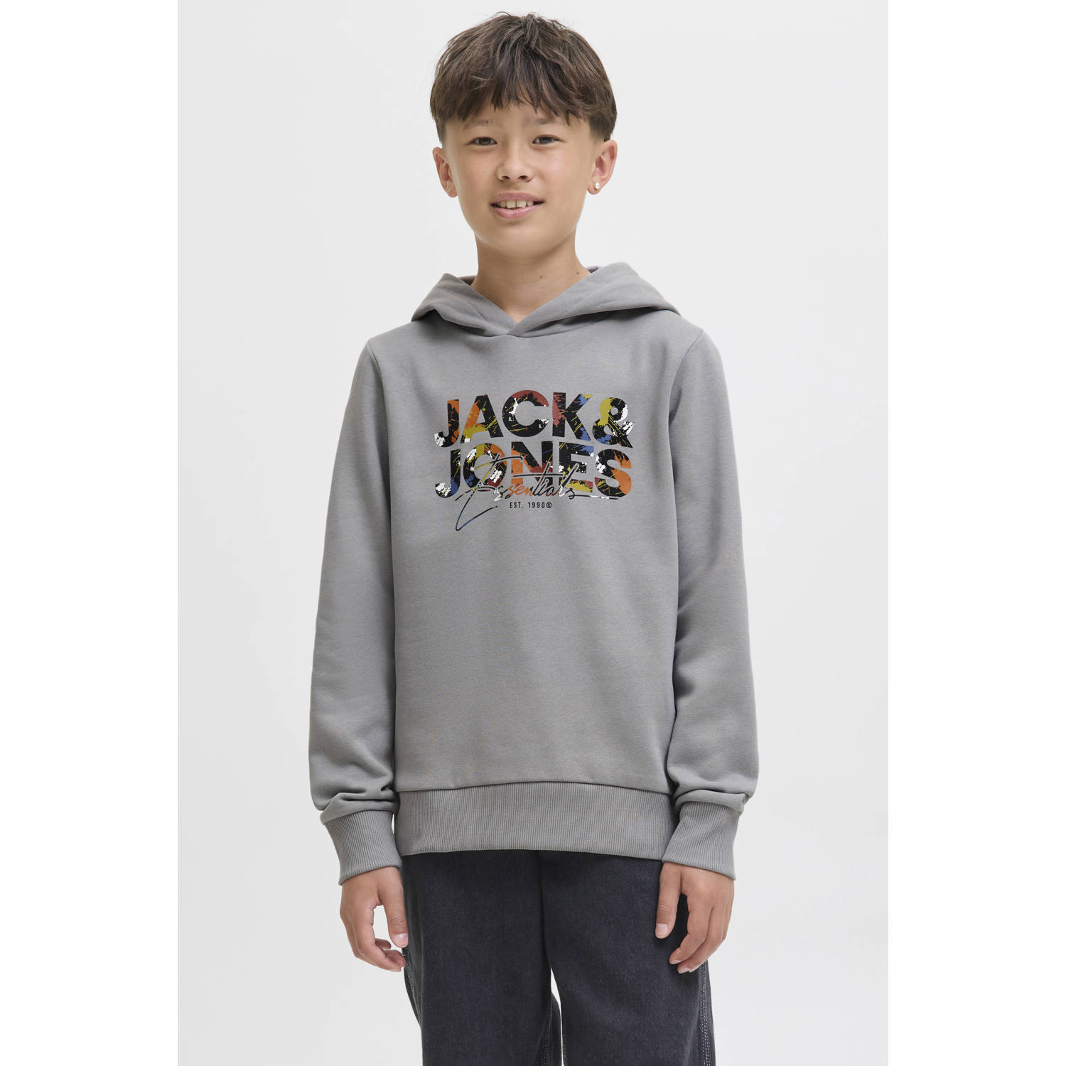JACK & JONES JUNIOR hoodie grijs