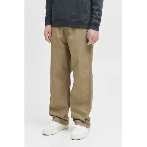 JACK & JONES JUNIOR wide leg casual broek bruin afbeelding