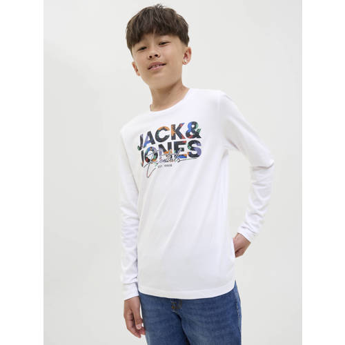 JACK & JONES JUNIOR longsleeve wit afbeelding