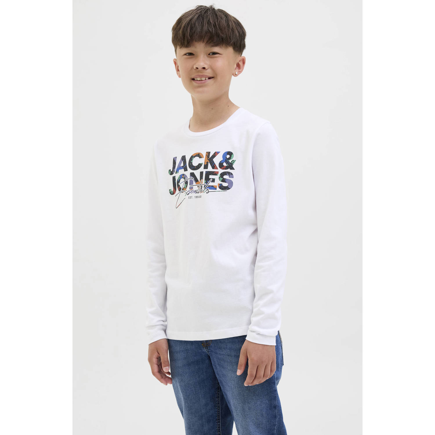 JACK & JONES JUNIOR longsleeve wit