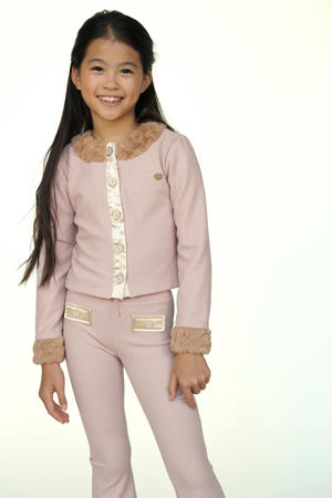 flared casual broek beige