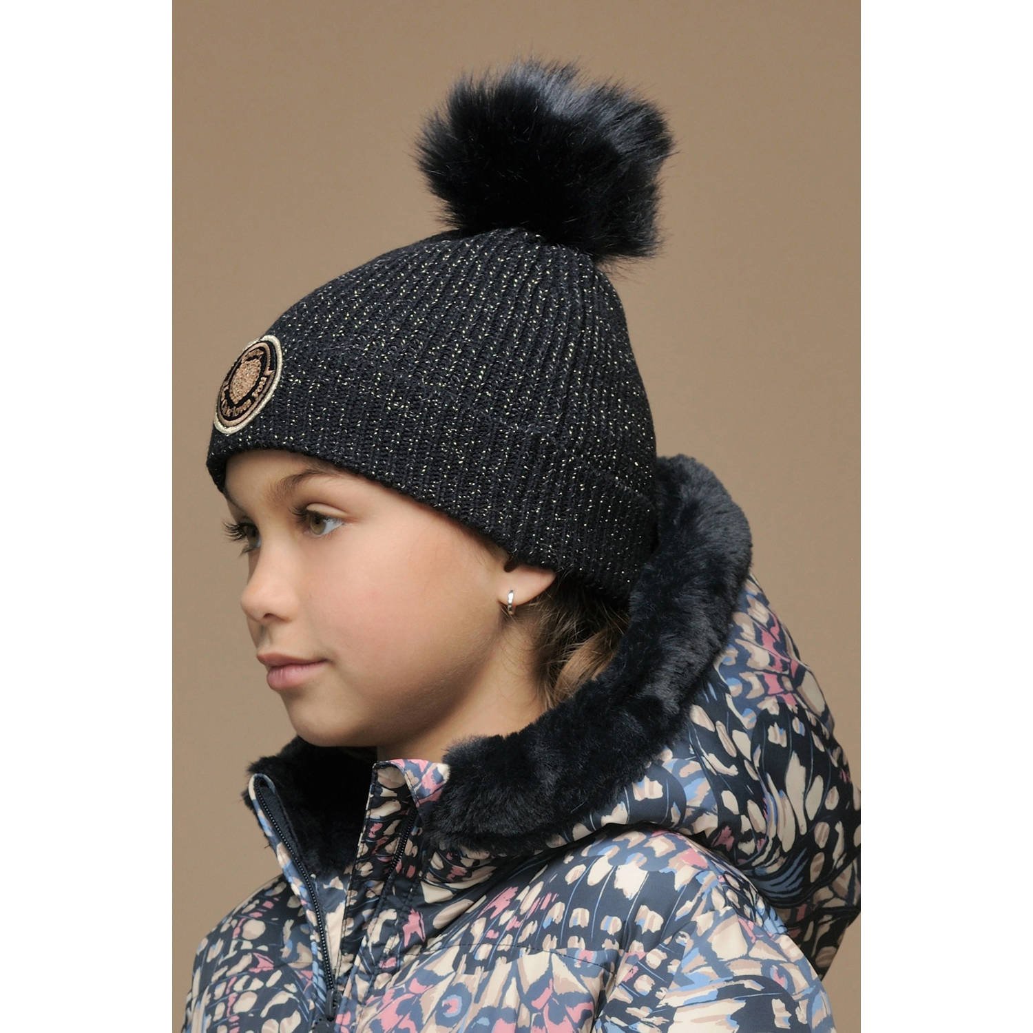 Le Chic muts + sjaal donkerblauw